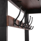 Christopher Knight Home® - Noble House - Willards Modern Industrial Handcrafted Mango Wood Coat Rack With Bench, Cafe Brown And Black