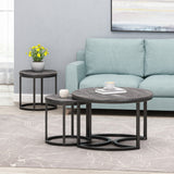 Christopher Knight Home® - Noble House - Gerrish Modern Industrial Coffee Table Set