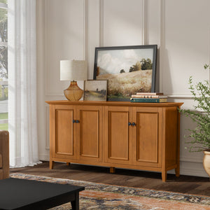 English Elm Amherst Shaker Pine Four Door Sideboard with Adjustable Shelves for Dining Rooms B136P436059