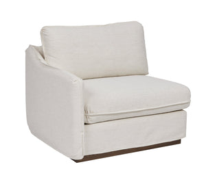 A.R.T. Furniture Alias Raf Chair - Transitional Design With Light Oak Finish, Cozy Down Cushions & Luxurious Slipcover White Slipcover In A Polyester,Linen Blend Fabric,In A Vanilla Coloration 761509-5302