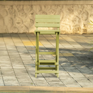 English Elm Harbor Point Recycled Hdpe Outdoor Folding Bar Stool Patio Deck All Season Seating Yellow B2745P409653
