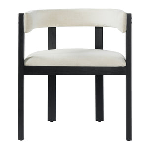 English Elm Bar Stools Set of 2 Rubberwood Barrel Back Counter Height Kitchen Island Seating Beige+Black N771P375072B