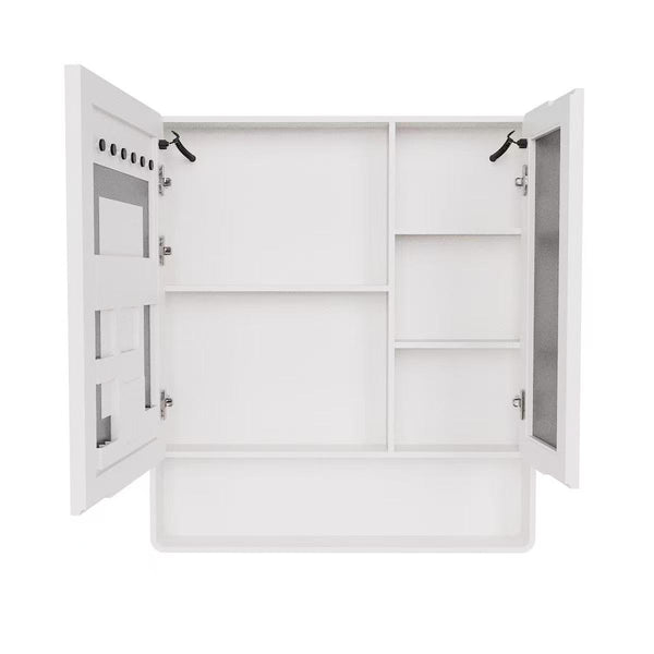 English Elm Led Bathroom Medicine Cabinet with Anti Fog Mirror Aluminum Double Door Wall Mount W3083P451439