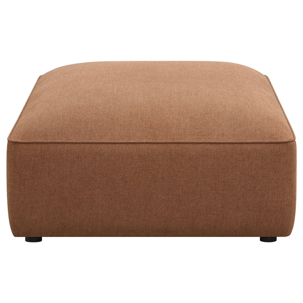 English Elm Jennifer Terracotta Square Upholstered Ottoman — Plush 38.5" Rustic Accent Bench with Self-Welt Detail and Cozy Foam Comfort B062P344979