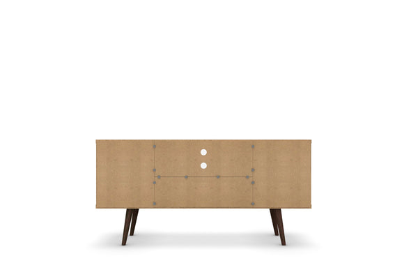 English Elm Liberty 53" Rustic Brown & Yellow Tv Stand – Stylish Mid-Century Design With Ample Storage Space B365P398340