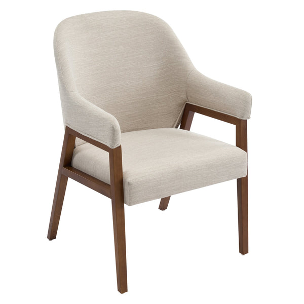 English Elm Modern Rubberwood Dining Chair Set Sculptural Curved Back Upholstered Seat Walnut Frame N768P391131B