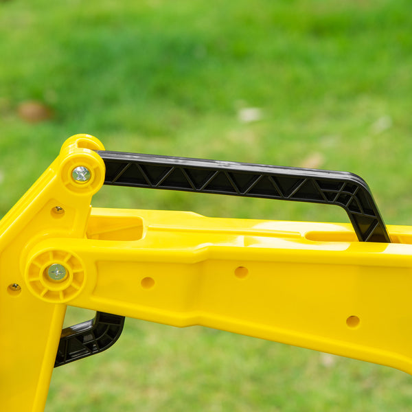 English Elm Aosom Kids Pedal Excavator Construction Digger Truck with Working Bucket and Horn W2225P217063