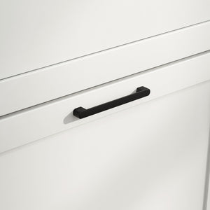 English Elm HOMCOM Narrow Shoe Storage Cabinet with Open Shelf & 2 Flip Drawers, Adjustable Shelves, White W2225P173976