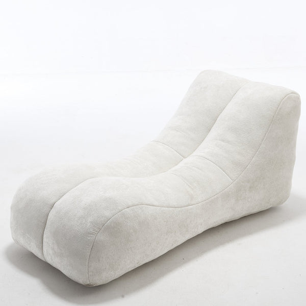 English Elm Creative Bean Bag Sofa Chair with Plush Superfiber Cover and Soft Foam Filling for Luxe Comfort White W1996P266258