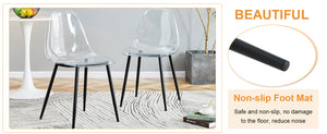 English Elm Table and Chair Set Marble Glass Top with Black Mdf Shelf Four Transparent Seats W1151S04663