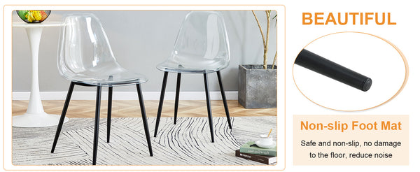 English Elm Table and Chair Set Marble Glass Top with Black Mdf Shelf Four Transparent Seats W1151S04663
