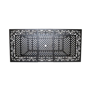 English Elm Christopher Knight Home® - PHOENIX Expandable Dining Table in Natural Copper Finish — Cast Aluminum, Lattice-Botanical Design, Extends to 84" for Outdoor Gatherings 64076.00