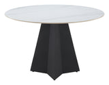 Izar Dining Table White 110356 Zuo Modern