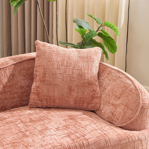 English Elm Pink Curved Compressed Sofa — Nordic Soft Foam & Spring Seating, Easy Setup, Stylish Centerpiece W3612S00010