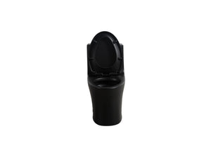 English Elm 1.1/1.60 Gpf Matte Black One Piece Elongated Toilet Ada Soft Close Seat Modern Bath W1573P300531