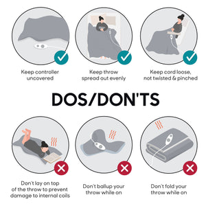 English Elm 1 Pcs 50X60" Dream Soft Heated Throw - Luxurious Brown Geo Design For Cozy Warmth & Comfort B035P319632