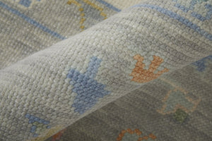 Feizy Rugs Karina Hand-knotted Wool Rug: Timeless Elegance With Low Pile, Floral Design For Sophisticated Decor Ivory,Orange,Blue Wool 90969g9fivygryc50