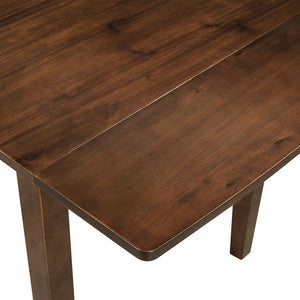English Elm Topmax Drop Leaf Wood Breakfast Nook Table Set with X Back Chairs for Two Walnut N717S000164D