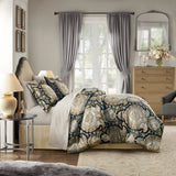 Croscill Classics Valentina Traditional 4 Piece Comforter Set CCL10-0005 Navy