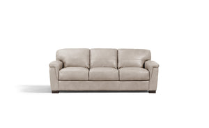 English Elm Cornelia Beige Leather Sofa – Italian-crafted luxurious comfort, D28 foam, sturdy wood frame, modern KD legs B2726P268336