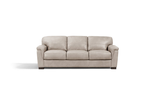English Elm Cornelia Beige Leather Sofa – Italian-crafted luxurious comfort, D28 foam, sturdy wood frame, modern KD legs B2726P268336