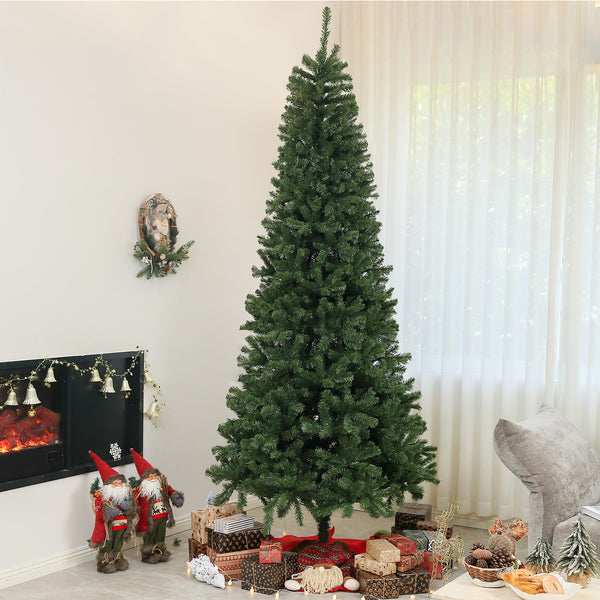 English Elm Homcom 9Ft Artificial Christmas Tree With 2132 Branch Tips, Easy Setup & Sturdy Steel Base For Holiday Decor W2225P229281