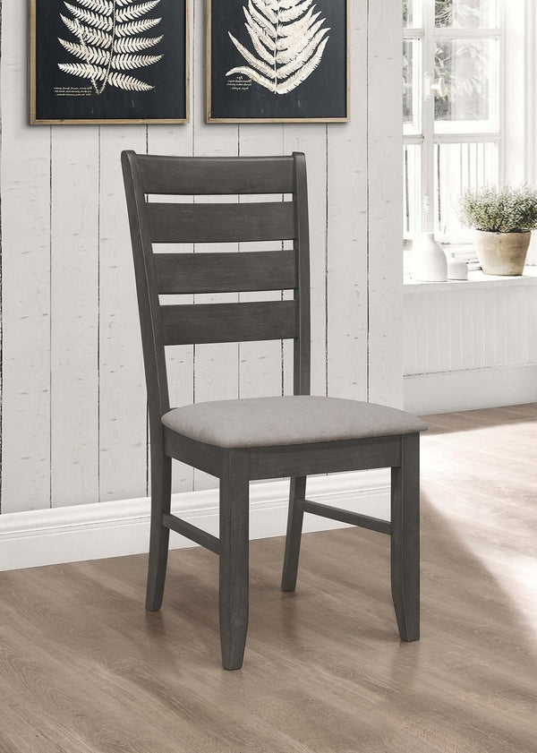 English Elm Set Of 2 Modern Farmhouse Dining Chairs With Plush Dark Grey Upholstered Seats For Comfort B016P227268-GIGA