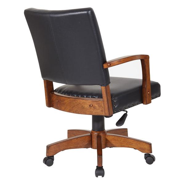 OSP Home Furnishings Deluxe Wood Bankers Chair Black