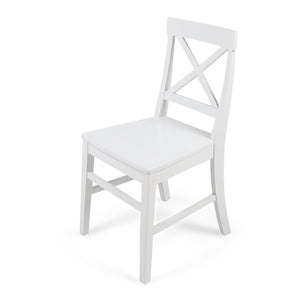 English Elm Christopher Knight Home® - Roshan Farmhouse Acacia Wood Dining Chairs Set Of 2 – Rustic White Comfort For Your Dining Space 62888.00WHI