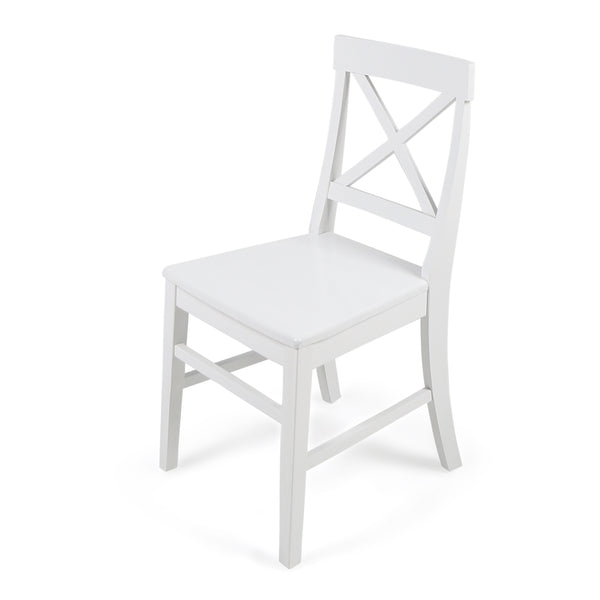 English Elm Christopher Knight Home® - Roshan Farmhouse Acacia Wood Dining Chairs Set Of 2 – Rustic White Comfort For Your Dining Space 62888.00WHI