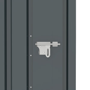 English Elm Campcraft Galvanized Steel Outdoor Storage Cabinet with Lockable Compartment and Firewood Rack W1598P382301