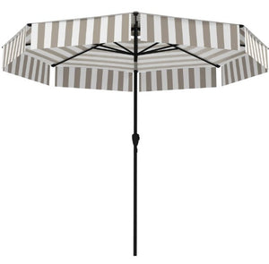 English Elm 2-tier Vented Market Umbrella with Crank Upf 30 Plus Polyester Canopy for Patio Dining T3971P427525