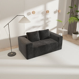 English Elm Sofa in a Box Memory Foam Floor Loveseat Corduroy Upholstered Studio Lounge Couch W1960P334843