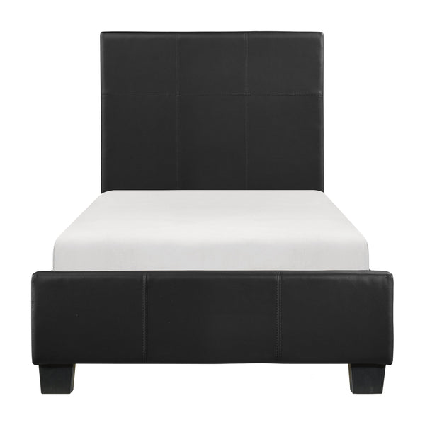 English Elm Contemporary LED Panel Queen Bed with Integrated Lighting, Sleek Wooden Frame and Modern Headboard Design Black 53 L x 41 W x 3.75 H B011S01761