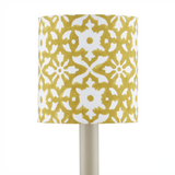 Block Print Gold Drum Chandelier Shade