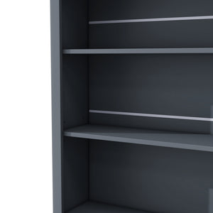 English Elm Modern Tall Kitchen Pantry Set of Two with Faux Marble Top and Glass Holders Gray SP000175AAE