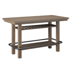 English Elm Wallace & Bay - Brown Bar Height Storage Table - Stylish Pecan Finish, Versatile Serving Station & Organized Convenience B361P384469-GIGA