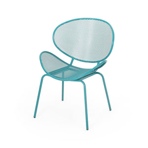 English Elm Christopher Knight Home® - ELBA Modern Iron Dining Chair with Slim Profile and Comfortable Seat — Durable, Stylish Accent Seating Teal 65203.00T