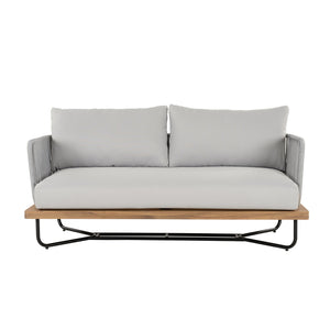 English Elm Christopher Knight Home® - Lucca Outdoor 6-Piece Patio Conversation Set - Stylish Acacia Wood, Rope Accents & Cushions N773OC00020G