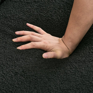 English Elm 63" Chenille Loveseat Sofa Luxury 2-Seater Deep Tufted Couch with Gold Metal Legs and Pillows Black W3373S00037