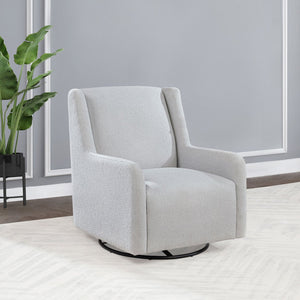 English Elm Calianna Boucle Barrel Accent Chair with Oak Legs for Living Room or Bedroom Grey B062P451747