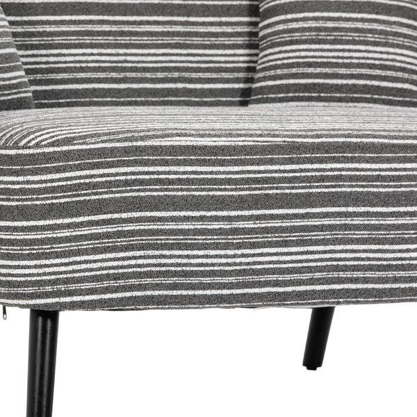 English Elm Modern tufted two-seater sofa with boucle upholstery, tapered legs, storage pockets, cozy compact design Dark Gray W395P376590