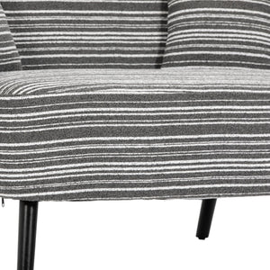 English Elm Modern tufted two-seater sofa with boucle upholstery, tapered legs, storage pockets and plush comfort for small spaces and offices Dark Gray W395P376590