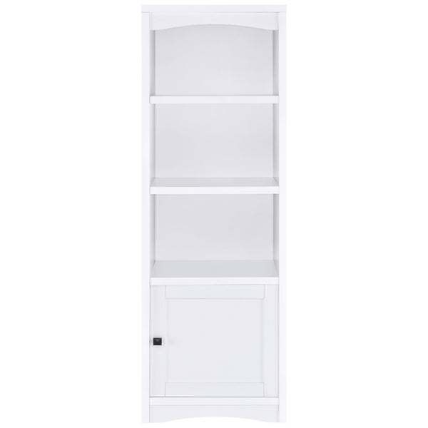 English Elm Stott Contemporary White 3-Shelf Media Tower with Framed Door, Adjustable Shelf & Display Space B062P299838