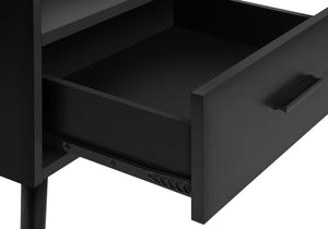 English Elm Accent Side Table Rustic Grey Laminate Compact Storage Cabinet Transitional Bedroom Black B2710P461704