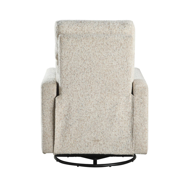 English Elm Contemporary Olathe Swivel Gliding Recliner Chair in Quartz Chenille with Smooth 360° Motion Comfort Beige 31 L x 30.5 W x 26 H B011P396181