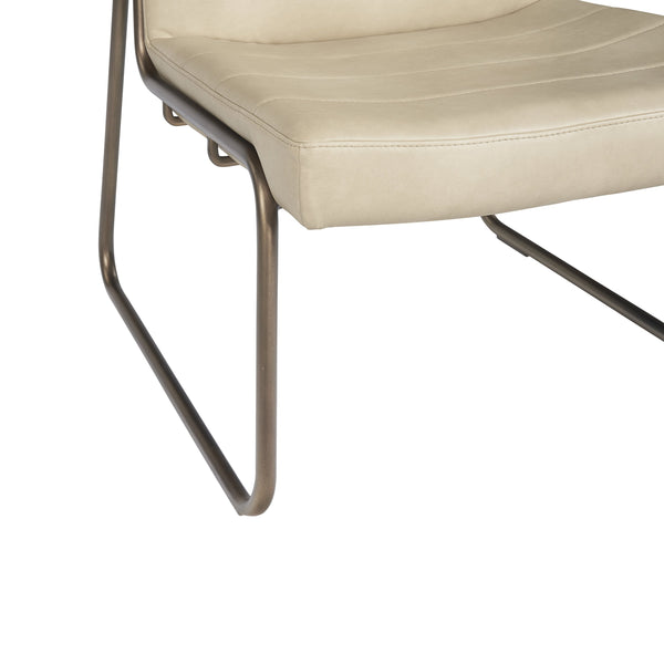 Sunpan Anton Lounge Chair - Stylish Comfort with Sculpted Seat and Rustic Bronze Frame for Modern Spaces Bravo Cream