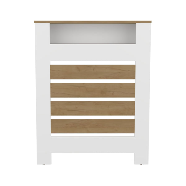 English Elm Radiator Cover Cabinet Slatted Ventilated Enclosure Matte Black Modern Minimalist Decor B070P337154