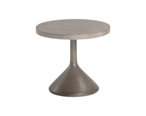 Sunpan Adonis Concrete End Table - Modern Brutalist Design, Unique Grey Finish for Indoor & Outdoor Use