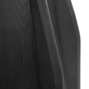 English Elm 53" Round Marble Dining Table – Elegant Sintered Stone Top With Black Solid Wood Base For 6 People W1535S00379